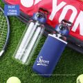 700ml Summer Borosilicate Glass Sports Water Bottle with Straw